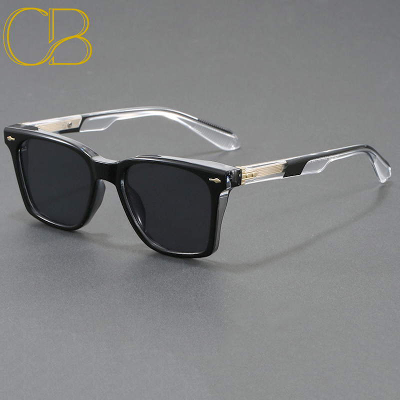 Square TR90 Lightweight Vintage Sunglasses Men 90s Minimalist Old Money Rectangle Glasses Women UV400 Anti Blue Light Blocking Prescription Customiz