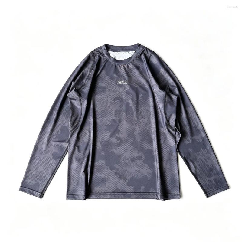 Men's Shirts UVU Python Pattern Lightweight Ultra thin Breathable Riding Running Quick drying Tight Long sleeved T shirt 25SS