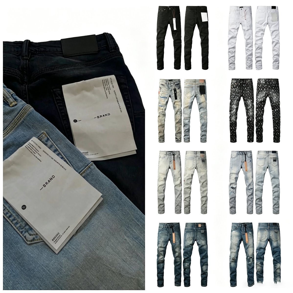 2026 10A purple men jeans Correct version 1:1 high quality Mens Man jean Designer Jean Men Pants Straight Retro Streetwear