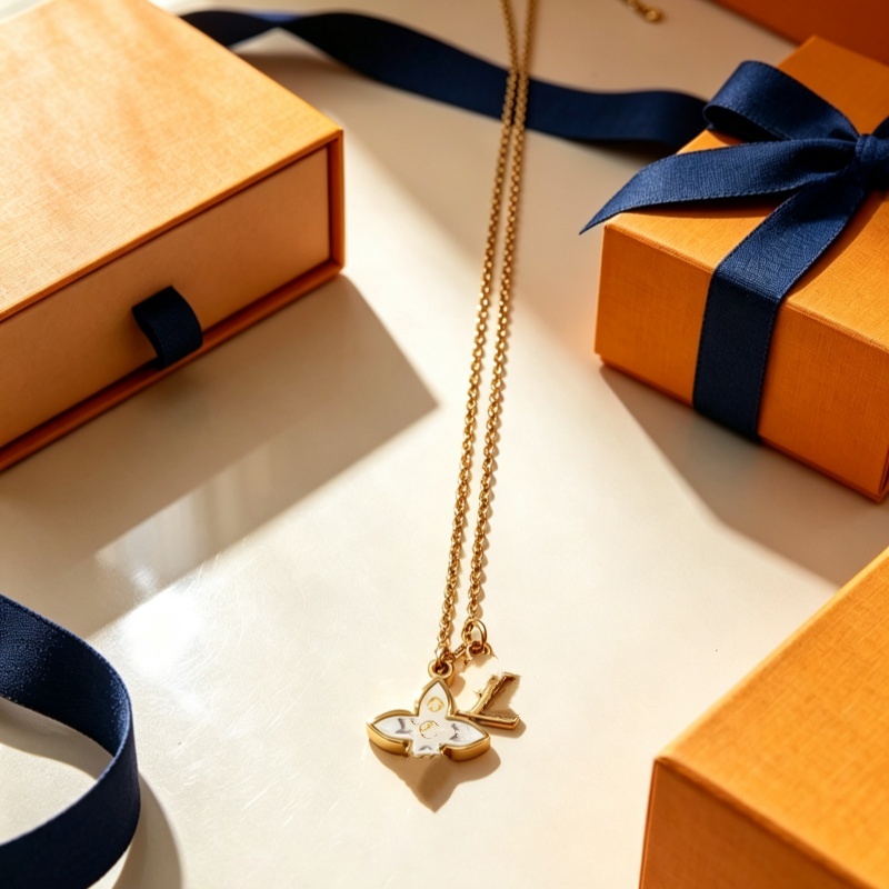 Deux pendentifs en or, chaîne fine, collier en émail blanc, breloque florale réglable pour femmes, mode quotidienne, bijoux de cou, Gif de vacanc