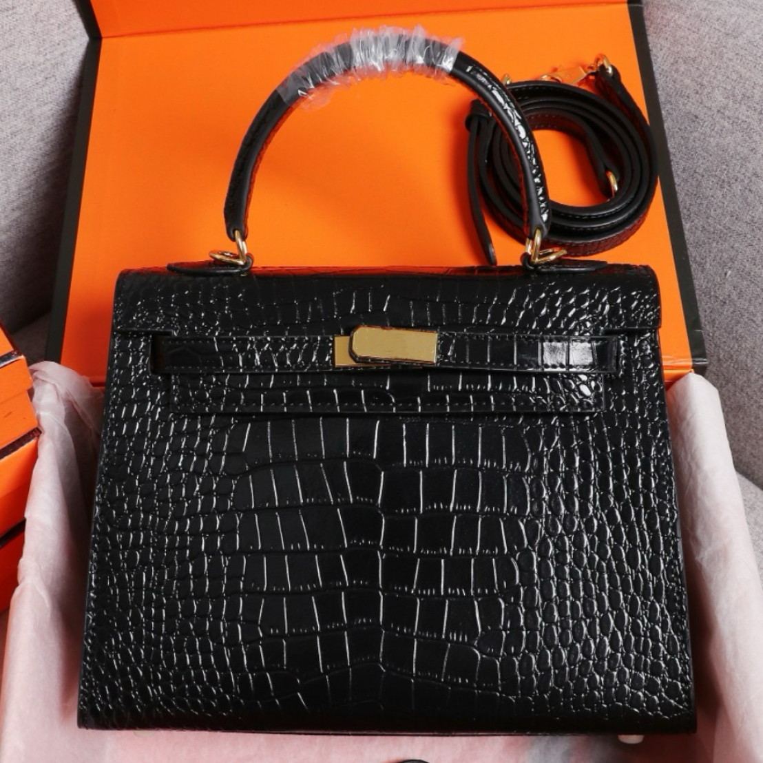 top tote bag alligator print leather bag handbag designer bags for women luxury bag classic 12a mirror quality evening bags black handle bags handma