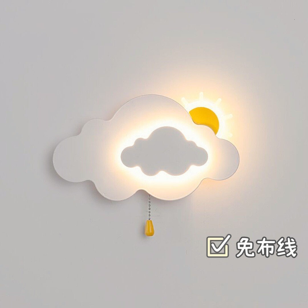 Cross-border Cloud Children's Room Wall 2026 New Model Light Luxury Cartoon Internet Celebrity Bedside Lamp Bedroom Eye Protection Lighting