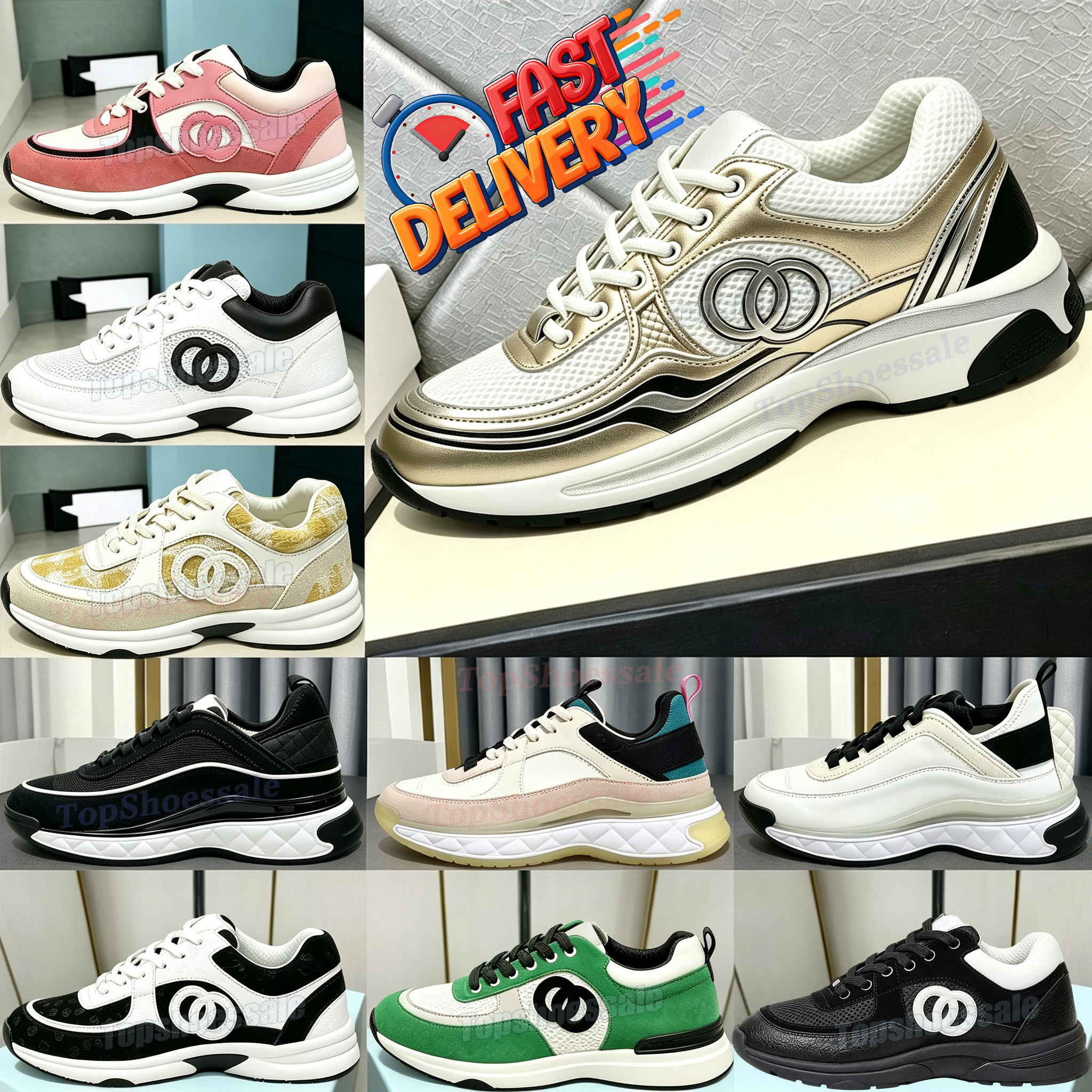 Designer shoes women sneakers chaussure womens trainers cc shoes chaussures Sneakers luxury woman channelsneackers vintage reflective schuhe running