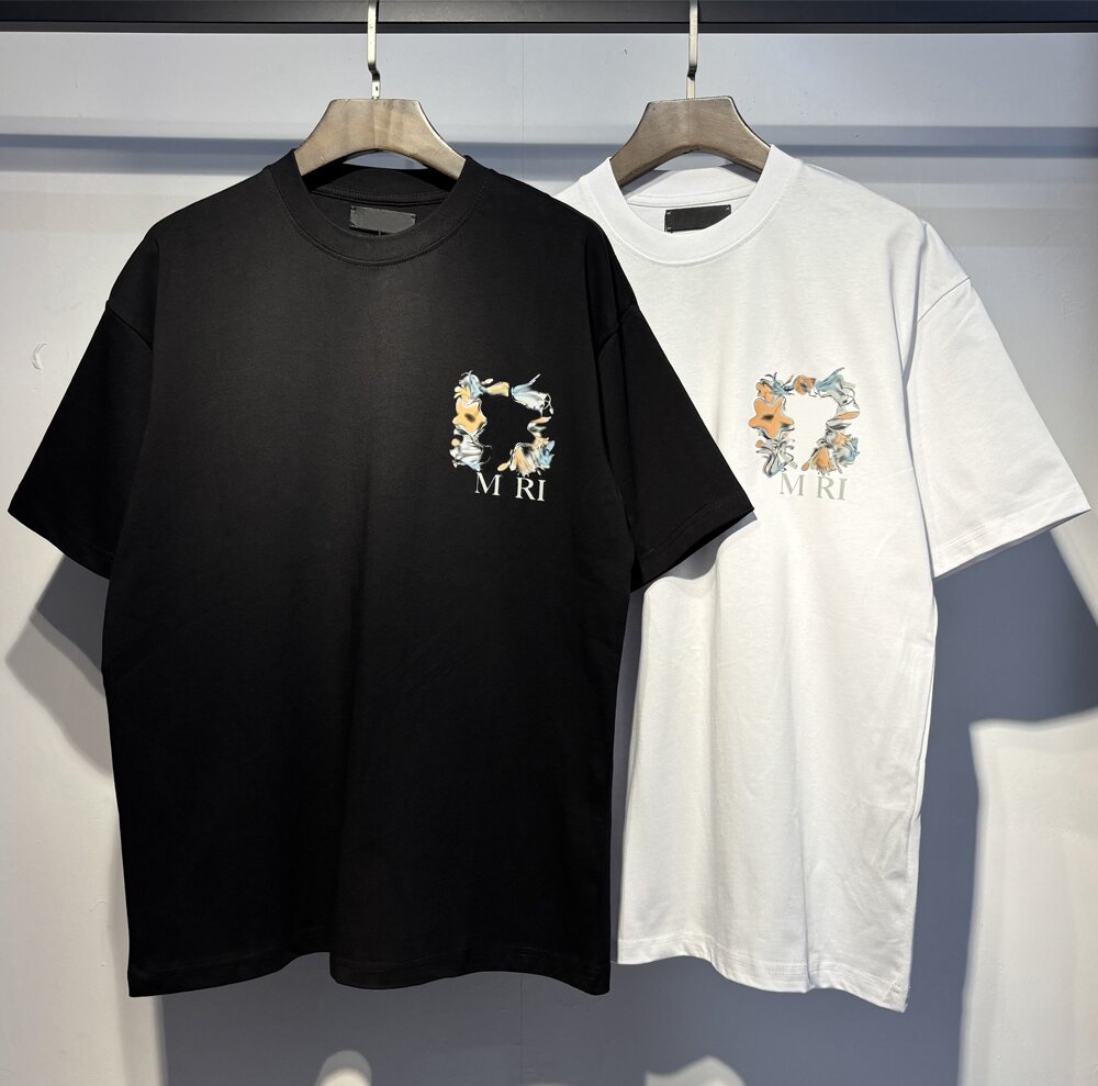 C267JY4 Casual T-shirt Trendy Men Crew Neck Printed Tee Oversized Soft Fabric Hip Hop Daily Top Casual Short Sleeve Summer Basic Top Pants