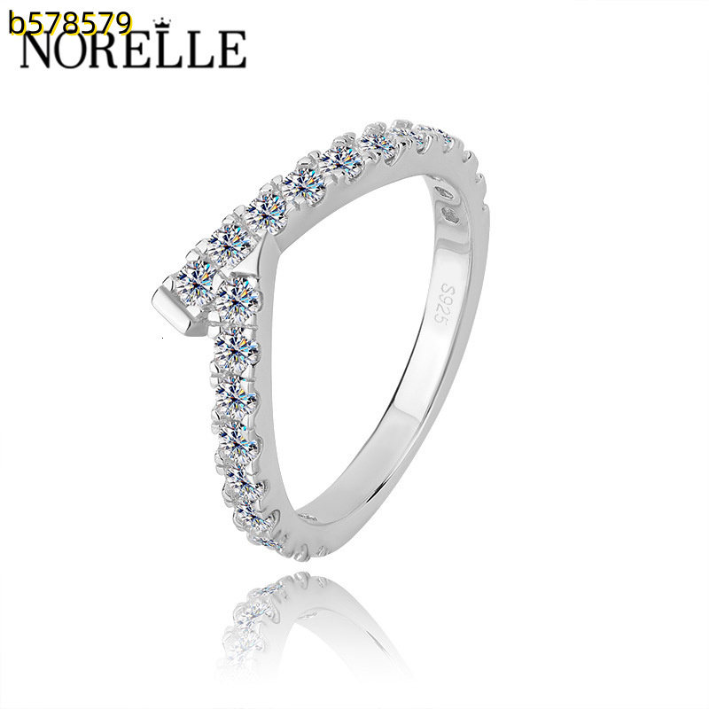 NORELLE Custom D Color Engagement Ring 925 Silver with Lab Grown VVS Baguette Moissanite Fashion Jewelry Fast Shipping