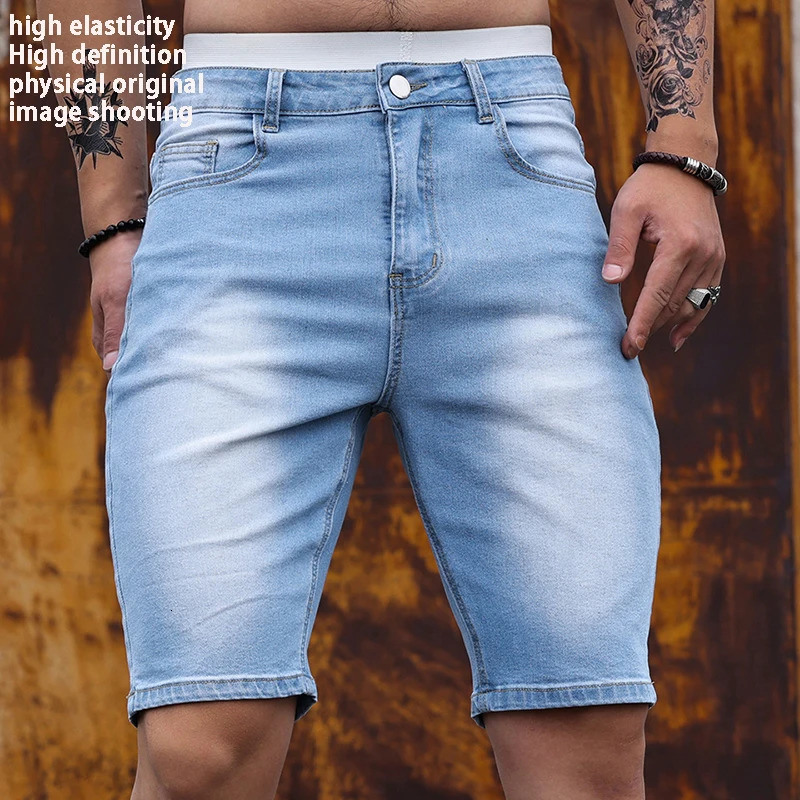 2026 Mens Stretch Denim Shorts Summer Casual Slim Fit Jeans Shorts Lightweight Comfortable Streetwear Y2K Fashion Vacation 260720BJ