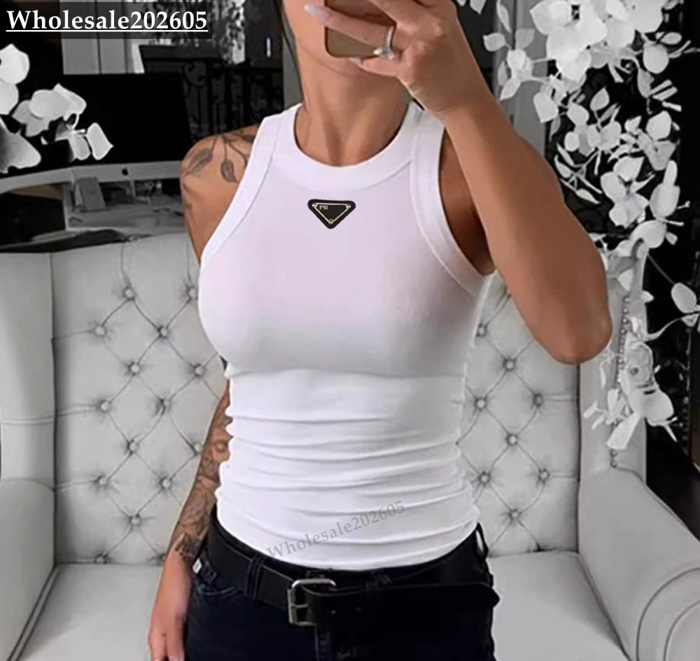 2026 New Designer Womens Tank Top Woman Tees Luxury Designer Vest Top Summer Casual Slim Sleeveless Vest Women T-shirts Brand Female Clothes Tees