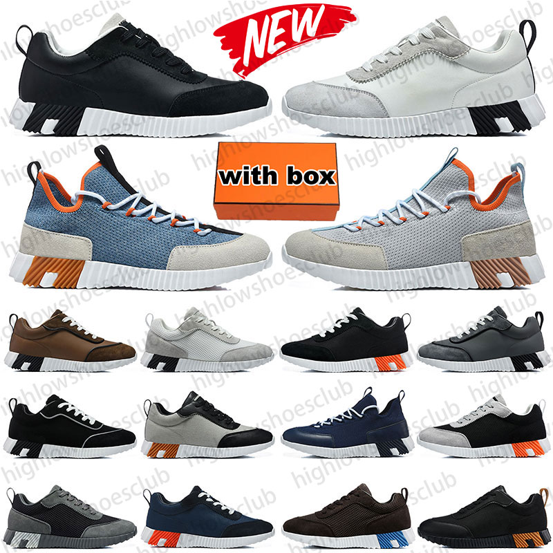 free shipping bouncing sneakers mens designer casual shoes chaussures men traniers luxury Black Grey mesh leather sports outdoor