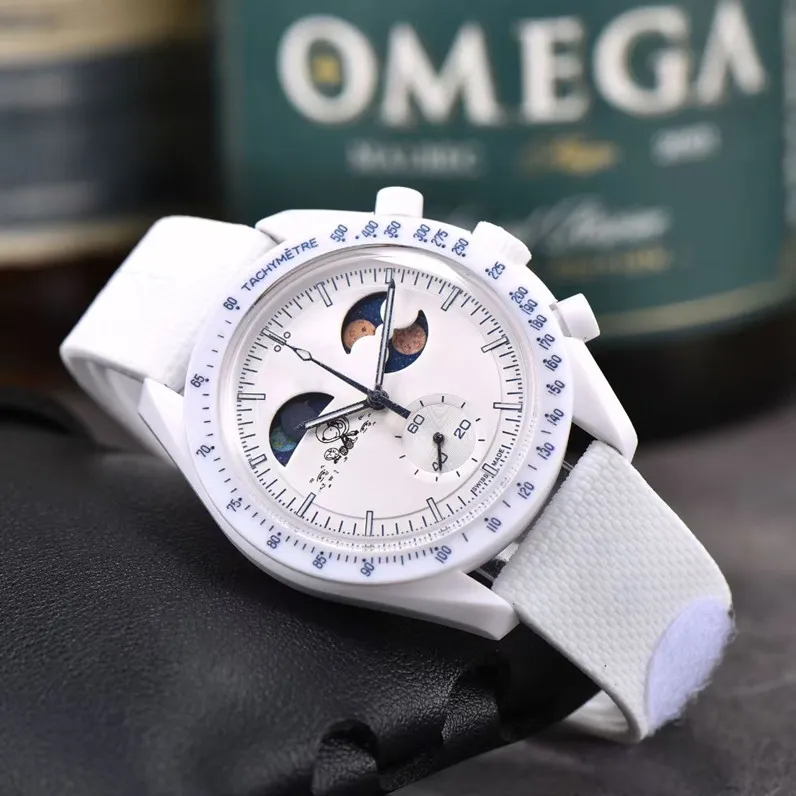 Designer Moons Watch Swatches Seamastes 007 Super Clone Automatic WristwatchesStainless Steel/rubber Waterproof Reloj Orologio Montre With Box Sapph