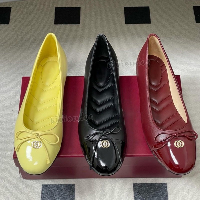 Scarpe eleganti basse da donna firmate ballerine con fiocco Mocassino slip on in pelle trapuntata Sandali parigini lussuosi Mary Jane Sneakers casua