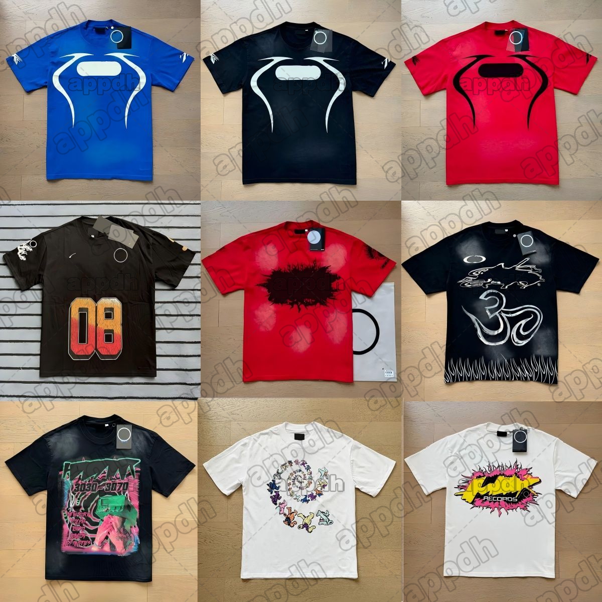 High quality designer graphic shirt Mens short sleeve designer with NFC scan new womens wash street loose round neck casuas High Streets Trendl mens