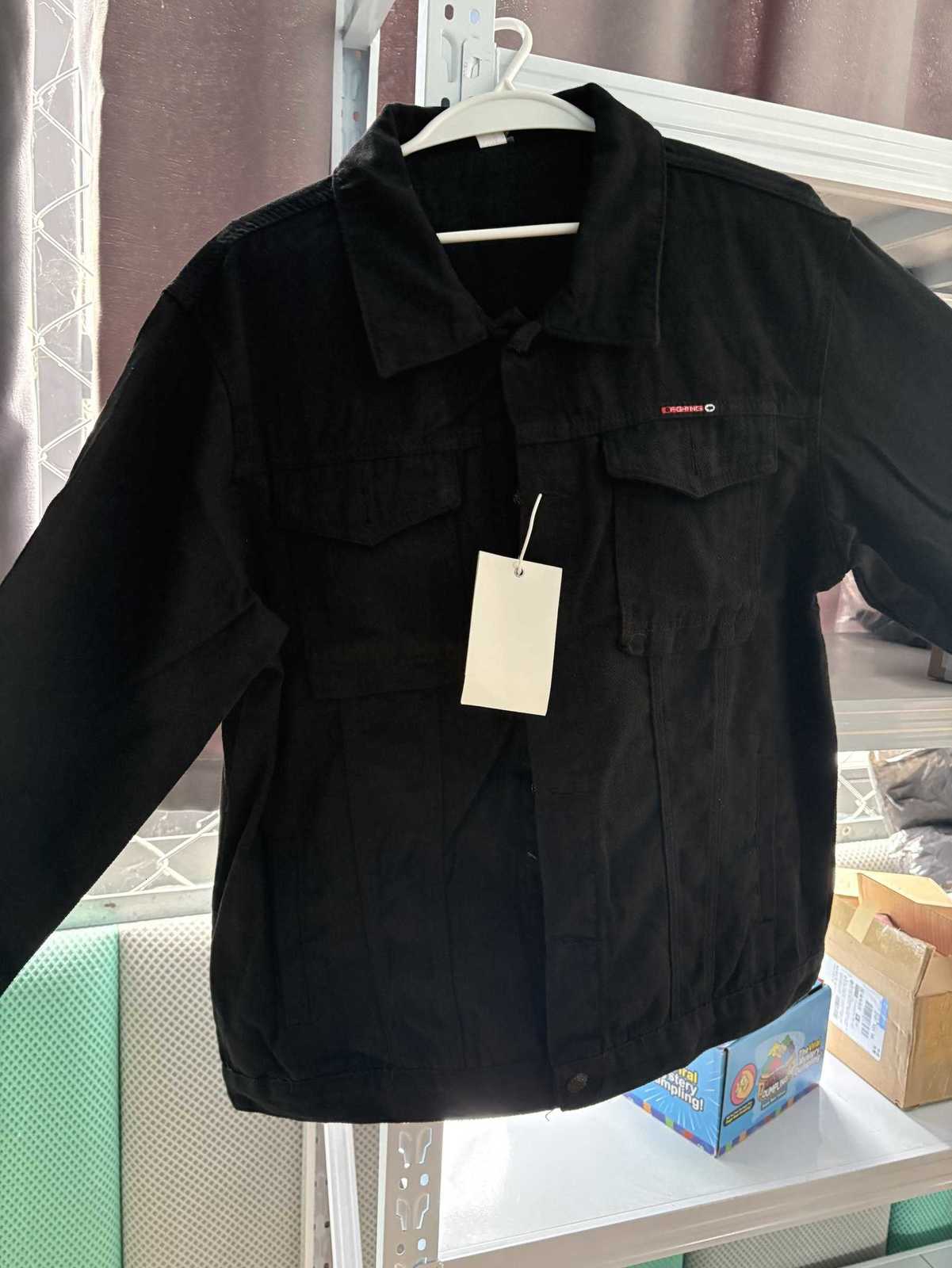 Mens solid color denim jacket loose fit new arrival in autumn 2023 casual wear gray clothing regular lengthW240711
