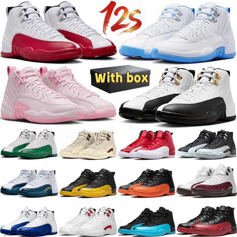 designer basketball shoes 12 12s mens sneakers woman trainers Taxi Pearl Pink Gym Red Cherry platform sport chaussures shoe with box