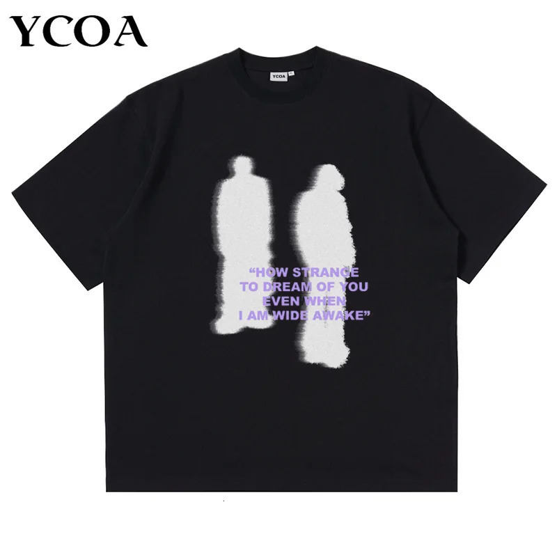 Men T-Shirt Shadow Graphic Cotton Oversized Tops Harajuku Summer Streetwear Korean Fashion Vintage Short Sleeve Tee Y2k Clothing 260717