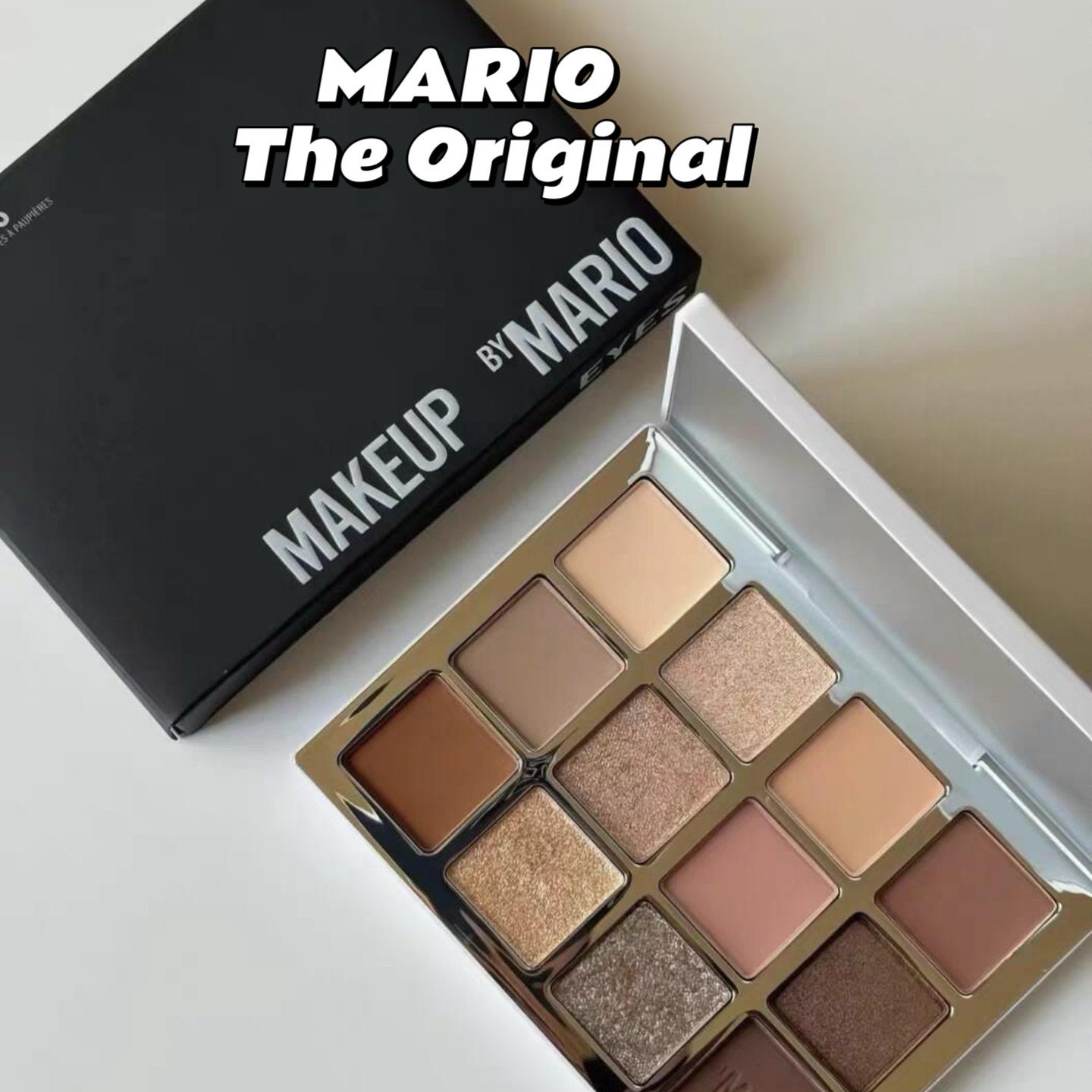 Professional MAKEUP BY MARIO Eye Shadow Pallete the original Makeup 12 Colors Diamond Bright Glitter Shiny Make Up Palette Waterproof Eyeshadow