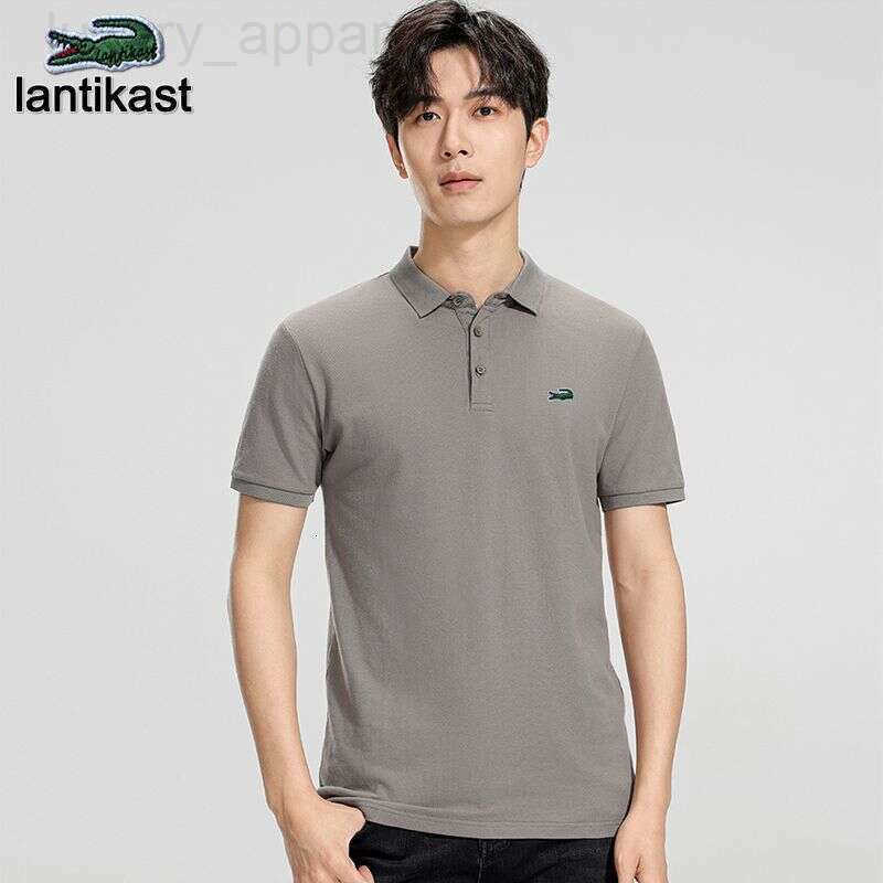 Noble Crocodile Summer Polo designer handbag Shirt Mens Short Sleeve T-Shirt Embroidered Turn-down Collar Loose Cotton Light Luxury High-end Busines
