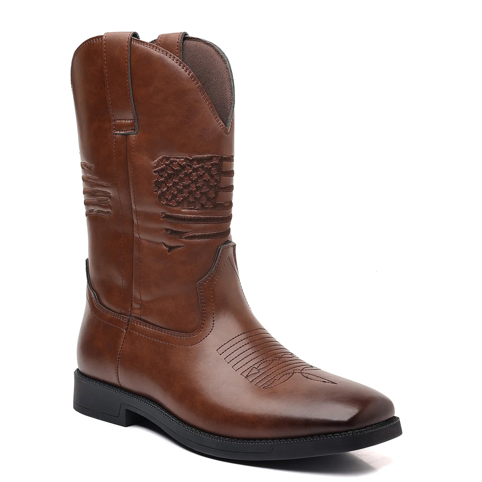 Fashion Mans Comfortable Shoes High-leg Embroidered Vintage Wide-toe Western Cowboy Boots Plus Size 47 48 Motorcycle Boots 260720BJ
