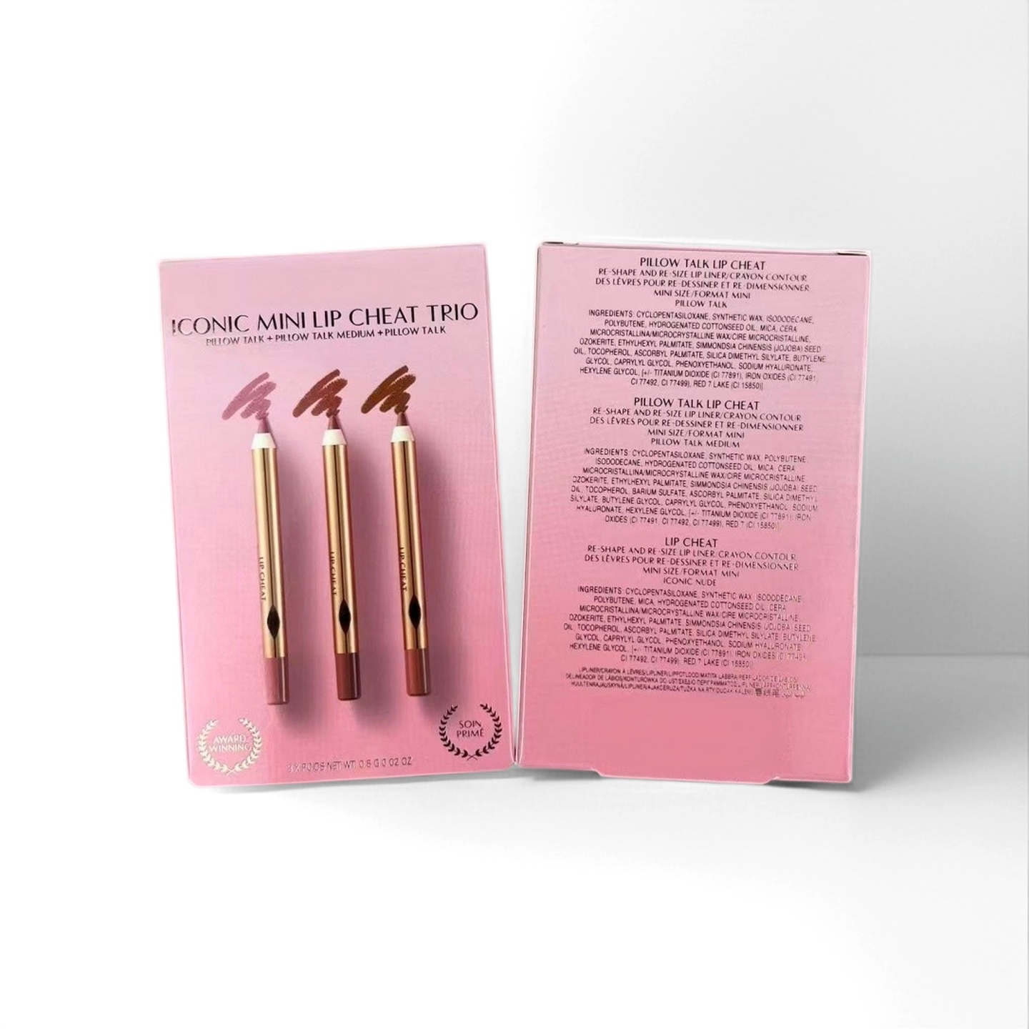 3 In 1 Lip Liner Kit Iconic Mini Lip Cheat Trio Liner Pencil Set Pillow Talk Portable Long-lasting Nude Lip Liner Makeup Collection-image-720397511