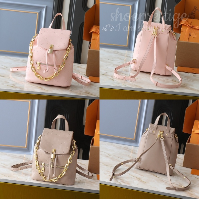 Mini sac à dos en cuir de vache gaufré à la main de haute qualité, sac à rabat à chaîne réversible, design luxueux pour femmes