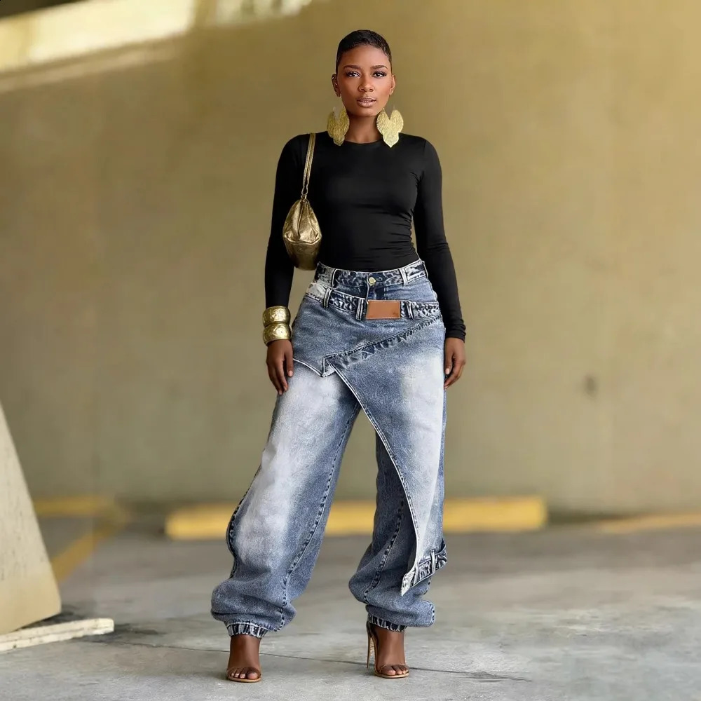 Women Straight Pants Jeans Long Length Tassels Trousers Stretch Mid Waist Washed Streetwear Denims Vintage Distressed 2026 260721BJ