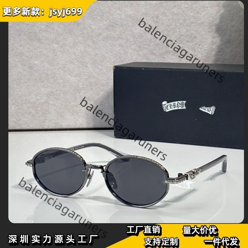 luxury sunglasses for women designer sun glasses men eye frames woman round frame fashionable titanium alloy trendy nip slip i ''chrome�