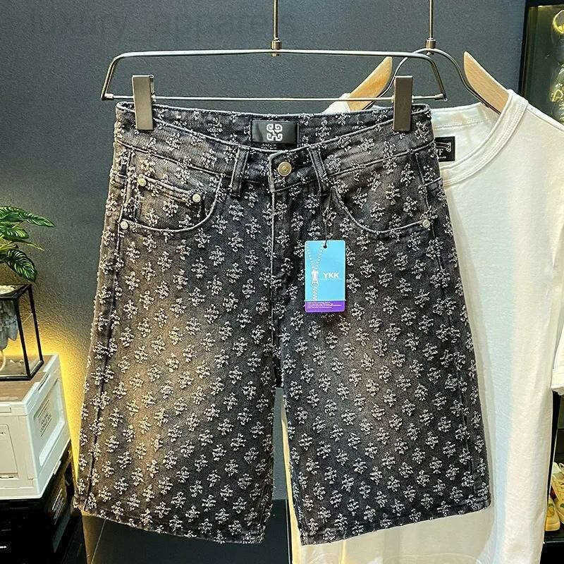 Jeans Workwear Pants Washed Denim Designer High Street Fashion Loose Fit Fir Straight Leg Home Casual Mens Clothing