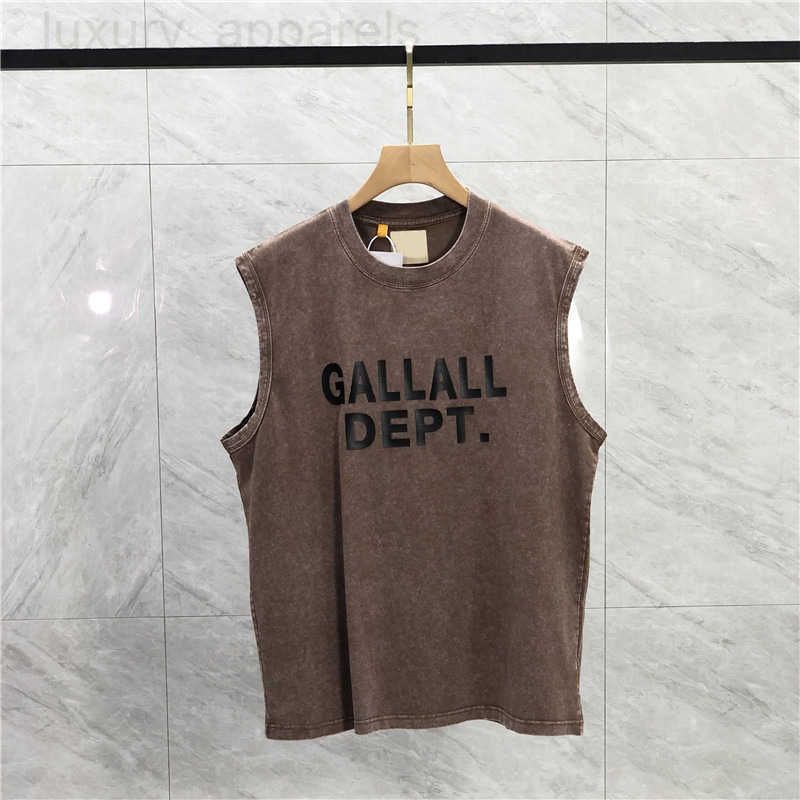 Mens Tank Top t shirt trend brand three-dimensional lettering pure cotton lady sports casual loose high street sleeveless Vest Top