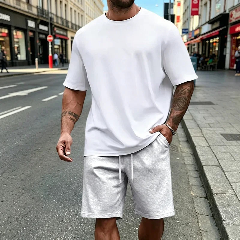 Mens TShirt Set Casual O Neck Tees Tracksuit 2026 Sports Jogging Man Clothes Summer Fashion Mix and Match Short Sleeves Shorts 260721