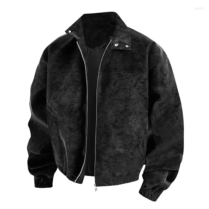 Men's Jackets Autumn And Spring Fashion Trend American Vintage PU Leather Jacket Casual Loose Sports Plus Size High Quality Outerwear