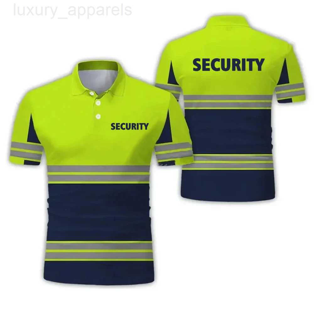 Project Work SAFety CloTHing Mens Polo Shirt Excavator 3D Large Short Sleeve BreaTHable QuiCK Drying Uniform Wholesale Z250509