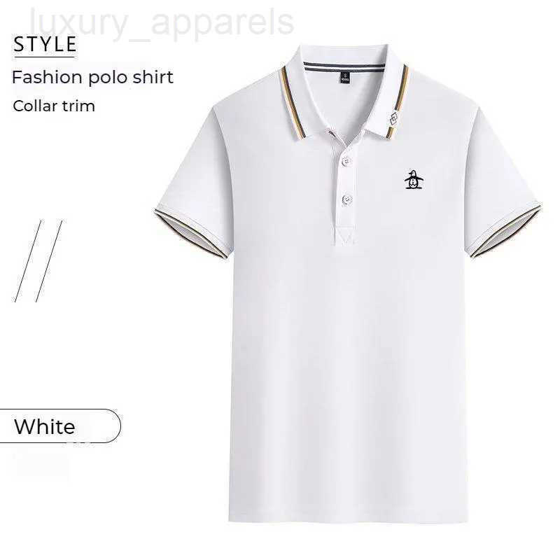 2025 New Summer Mens Polo Shirt Polyester Breathable Short Sleeve Round Neck Straight Cut Business Casual Urban Fashion Teen Z250509