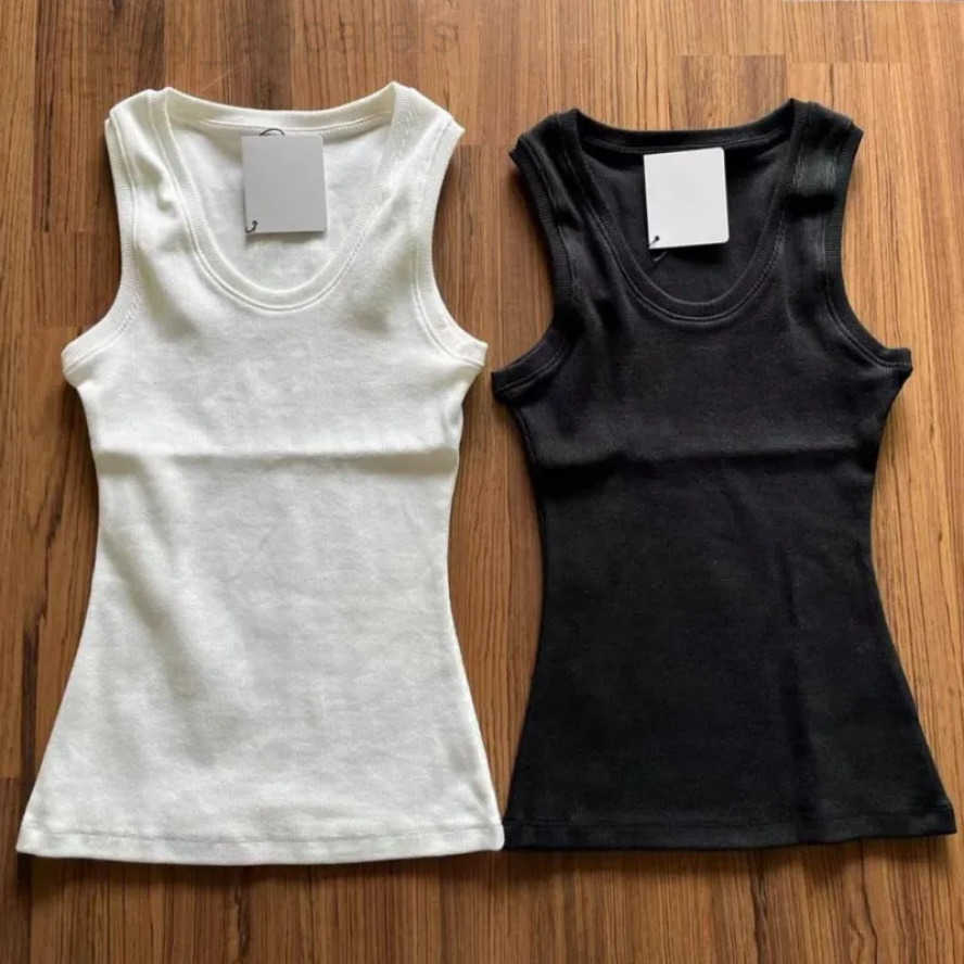 Designer Womens Tanks u0026 Camis embroidered cotton-blend tank tops Shorts Cropped Vintage Fitness Vest Yoga Tees Luxury Tee Shirt solid Elastic Fe