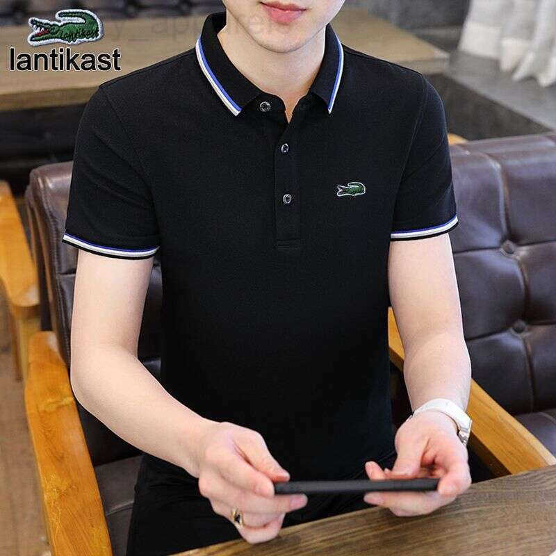 Noble Crocodile 2025 Summer Slim Fit Mens Short Sleeve T-Shirt Business Casual designer handbag Polo Shirt Breathable Turn-Down Collar Top Trendy