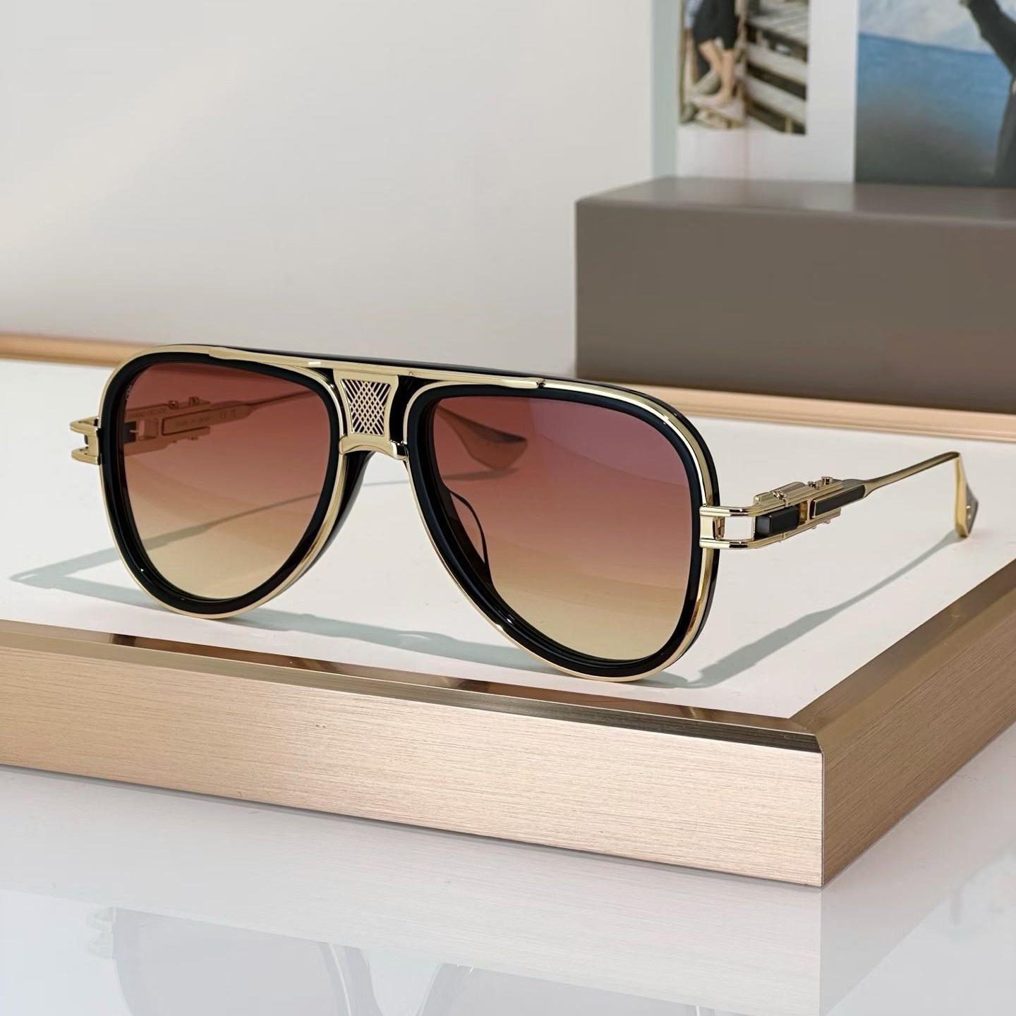 Lunettes de soleil à la mode pour hommes et femmes GRAND DECADE DTS460 Designers de lunettes Tendance en plein air dans le style de plage Lunette