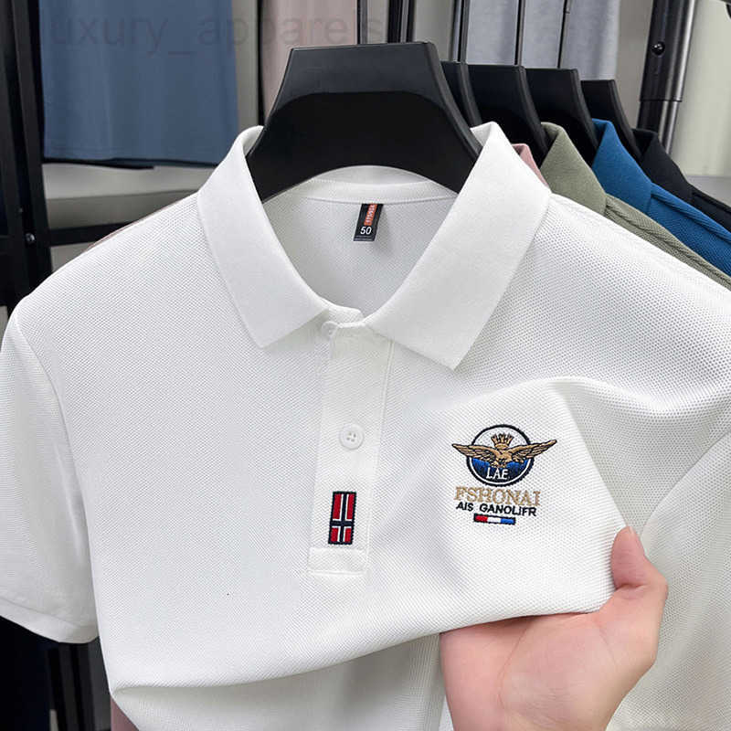 Designer Clothes Foreign Trade Mens Polo Shirt Casual Sports Short Embroidered T-Shirt Luxury Brand Loose Turn-Down Collar Half Sleeve Top Summer Dr