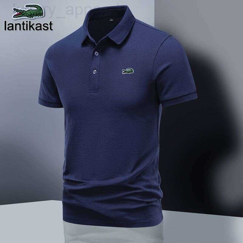 Noble designer hoodie Crocodile LANTI KAST Summer New Short Sleeve Polo Sport Shirt Sports Casual Breathable Turn-down Collar Fashion T-shirt Mens T