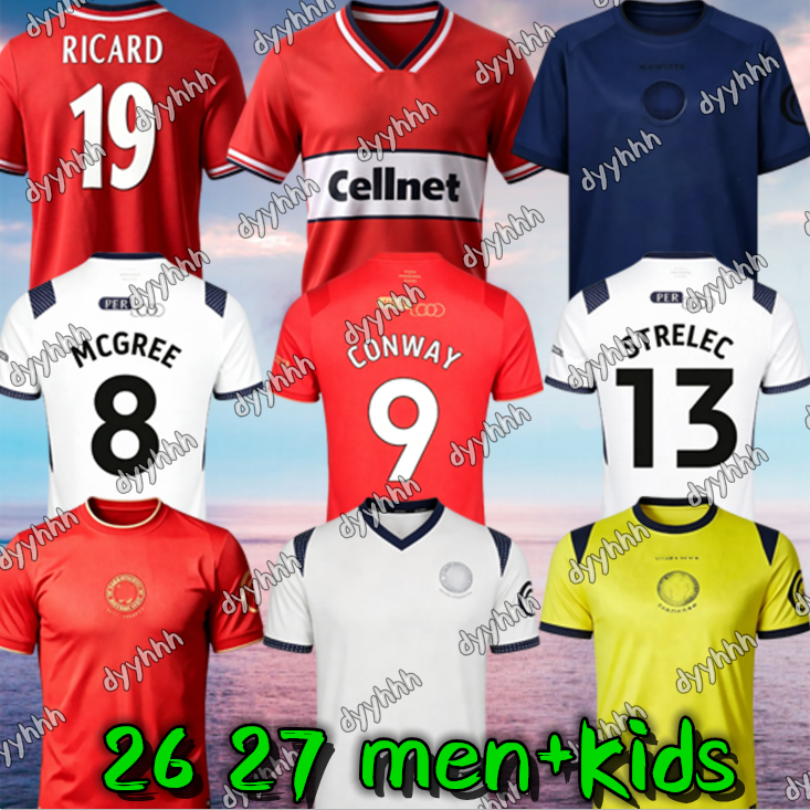 Middlesbroughs 2026 FC NYPAN HACKNEY FRY LATTE Soccer Jerseys retro 1997 1998 WHITTAKER STRELEC LATH DEN BERG MCGREE football shirt FORSS CLARKE 26