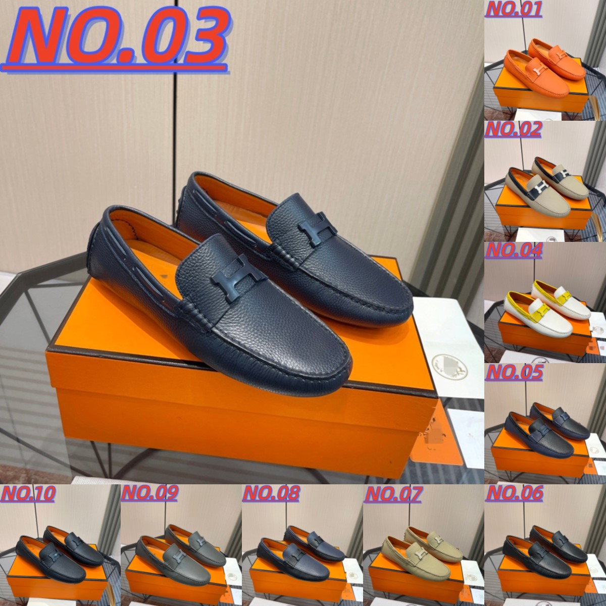 2026 New Arrival Men Soft Sole Driving Shoes Size 38-46 Designer Genuine Leather Slip On Casual Moccasin Loafers Top Quality Breathable Comfortable