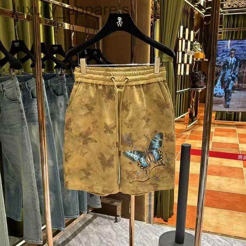 Luxury Brand Designer Clothes 2025 Summer New Arrival High-End Fashionable Versatile Shorts With Embroidered Print Elastic Drawstring And Pockets -