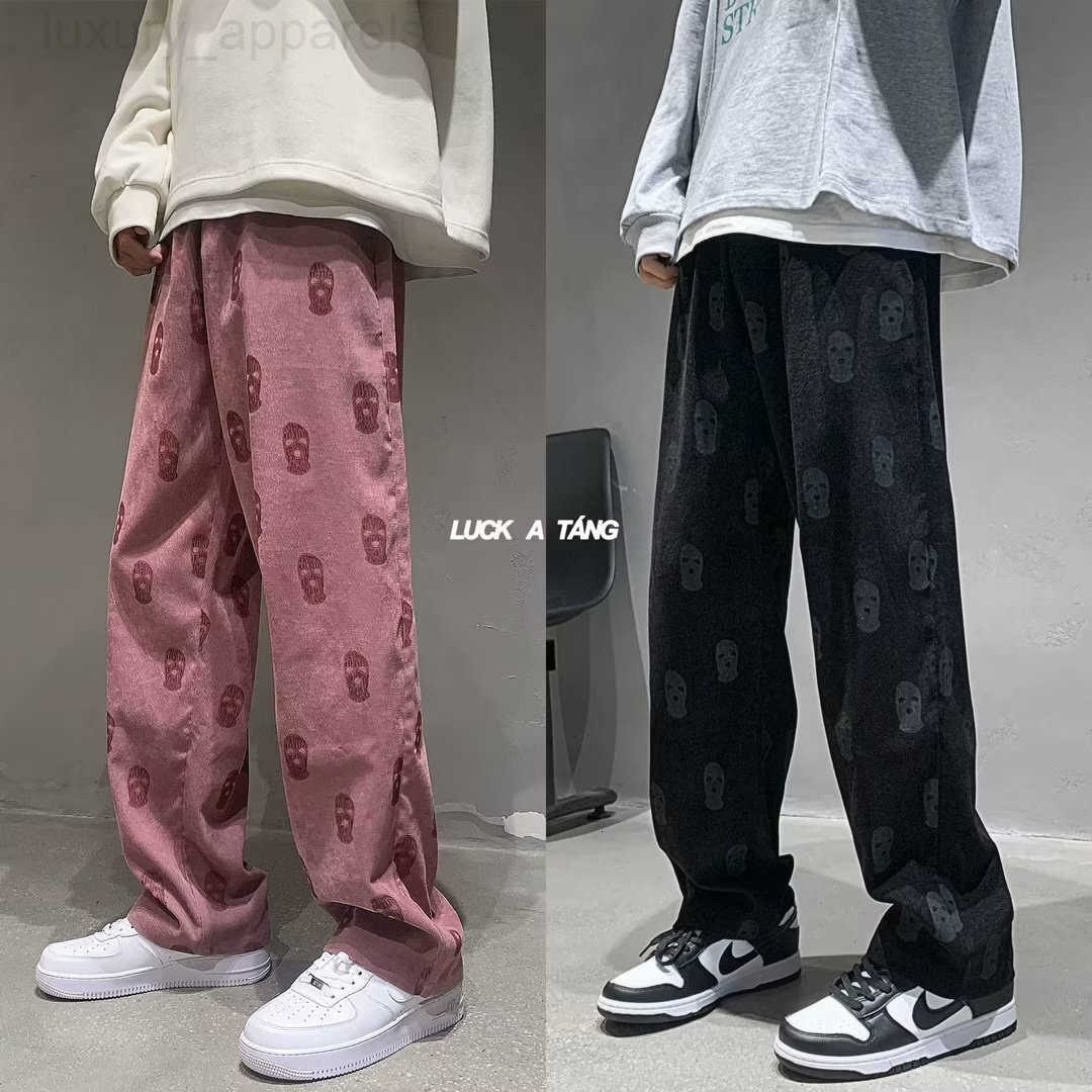 Designer Clothes American Style Vibe High Street Ins Trend Spring And Autumn Straight Luxury Brand Pants Mens West Coast Corduroy Couple Spor