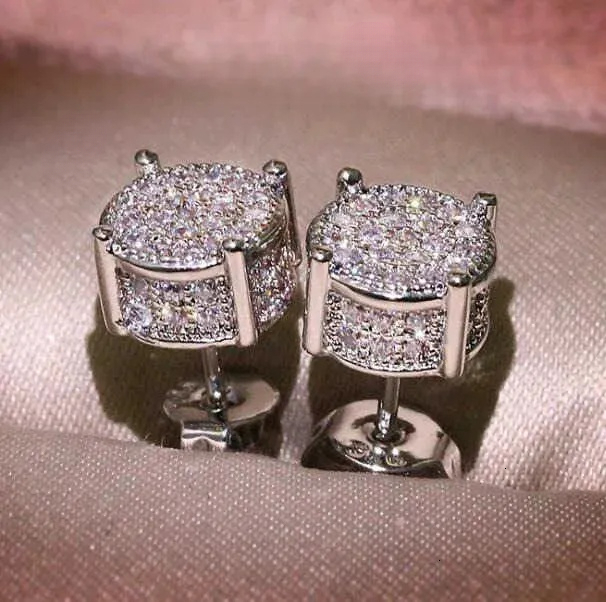 Designer Hommes Femmes Ins Fashion Shine Crystal Boucles d'oreilles Or Argent Plaqué MINI Luxe Bling Diamant CZ zircon Boucle d'oreille aretes br