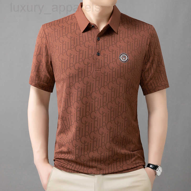 Luxury Brand Designer Clothes Hot-Selling Summer New Short-Sleeve Polo Shirt For Middle-Aged And Elderly Men Turn-Down Collar Casual Thin T-Shirt Co