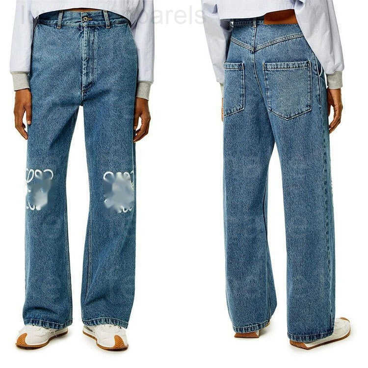 Jeans Womens Designer Trouser Legs Open Fork Tight Capris Trousers Add Fleece Thicken Warm Slimming Jean Pants Brand Women Clothing Embroidery Print