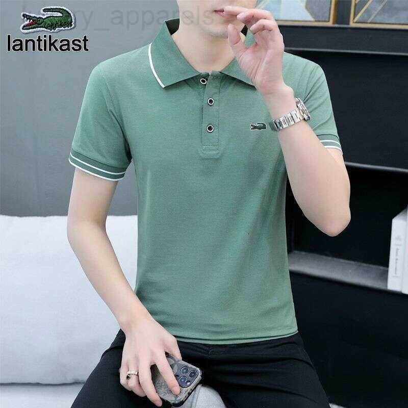 Noble Crocodile Summer Polo Shirt Short Sleeve T-Shirt Embroidered designer handbag Turn-Down Collar Loose Fit Pure Cotton Youth Business Mens Cloth
