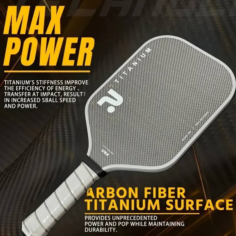 2026 New New Titanium Paddle Carbon Fiber Pickleballs For outdoor Spin And Control Foam Injected Edges Thermoformed Outdoor Pickleball Free Shipping