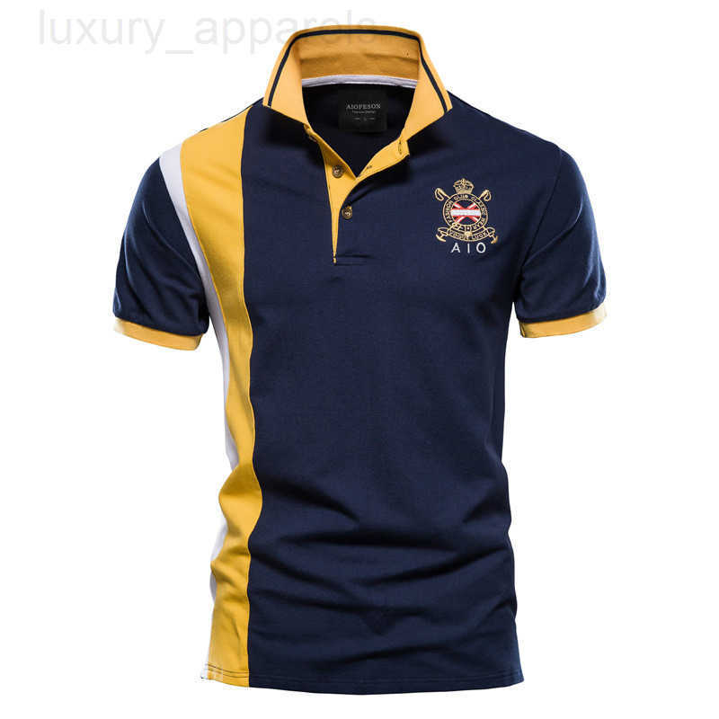 Luxury Brand Designer Clothes Summer Turn-Down Sports Pure Polo Casual Mens Embroidered Short Sleeve T-Shirt Cotton Shirt Collar