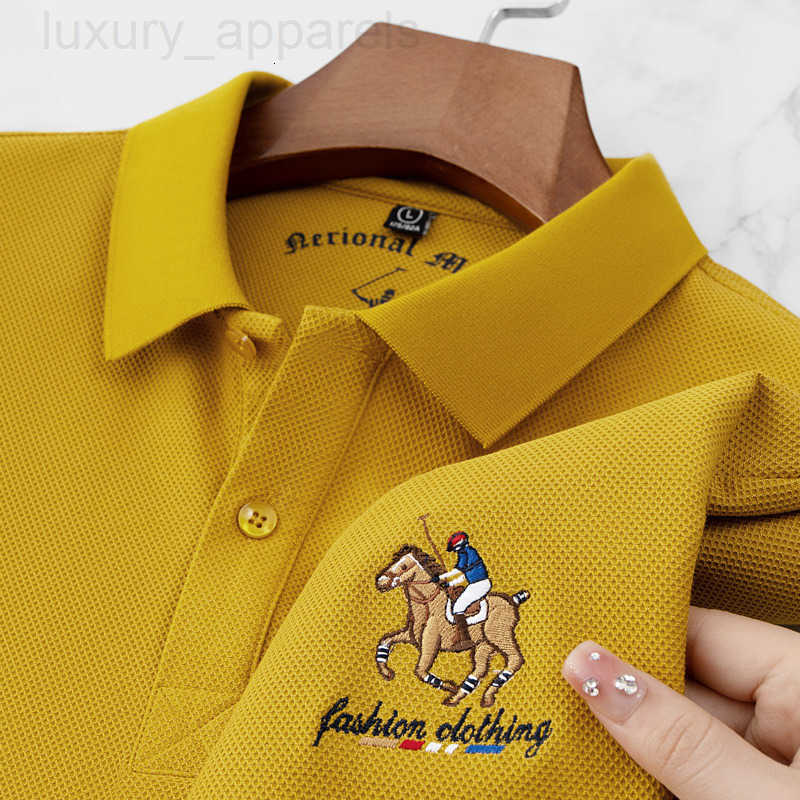 Designer Clothes Alihu Summer New Light Short Sleeve Luxury Brand T-Shirt Turn-Down Collar Embroidered Casual Daily Mens Polo Shirt