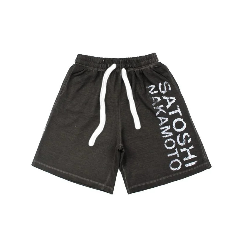 Summer Shorts Vintage Distressed Washed Faded Classic Letter Print Drawstring Pants Hiphop Street Five Point Sweatpants s 260717