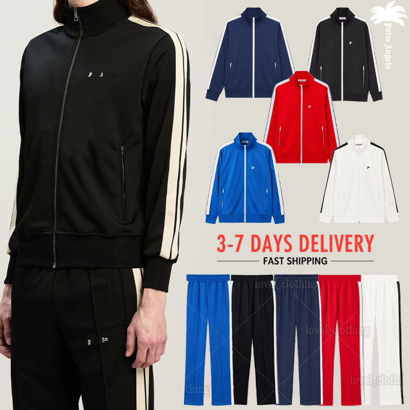 palm anglessuitClassic Logo Track Jacket Mens Womens Track Pants 2 Piece Tracksuit Set Designer Embroidered Zip Up Sportswear Streetwear Casual Retr