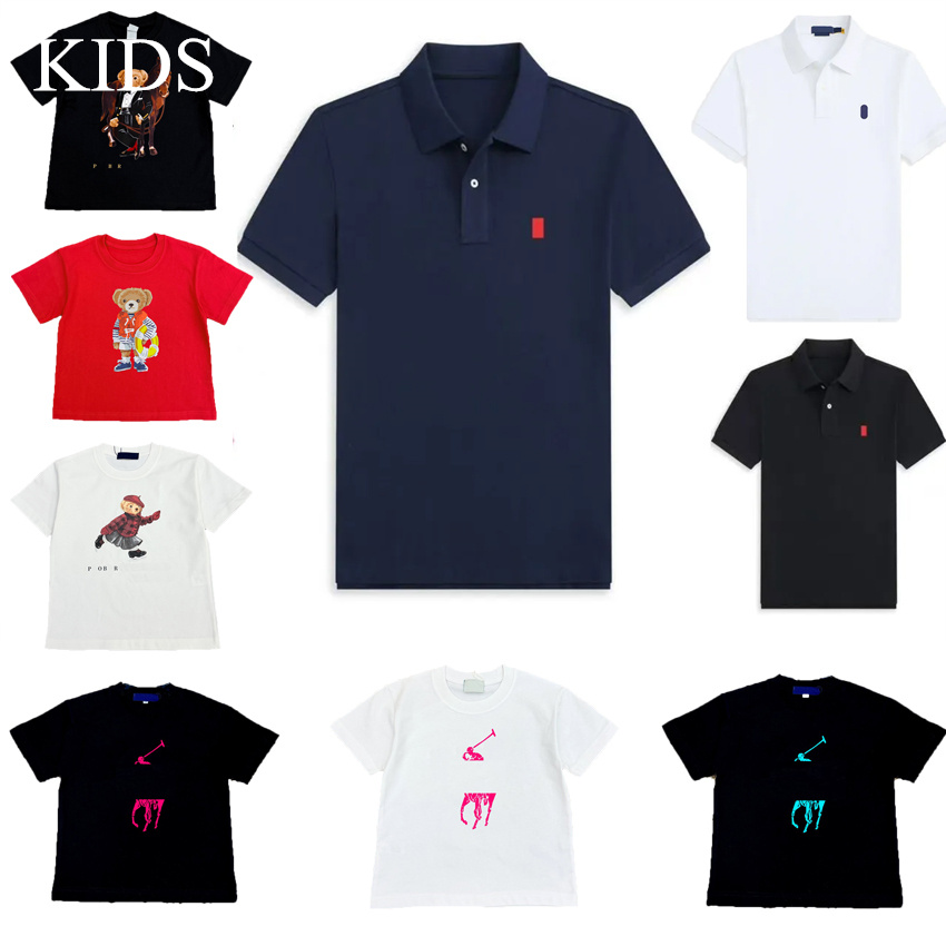 kids Polo shirt Ralphsss Boys designer summer Breathable Polos Tshirt Pure Cotton Short Sleeve Clothes Youth 156-170cm Tall Oversize Teens Designer